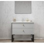 Boston Light Grey Wall Hung Vanity 900 Cabinet Only